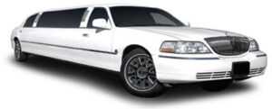 white stretch limo