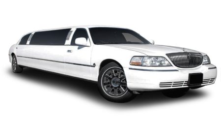 Stretch limousine for chauffeured airport transportation